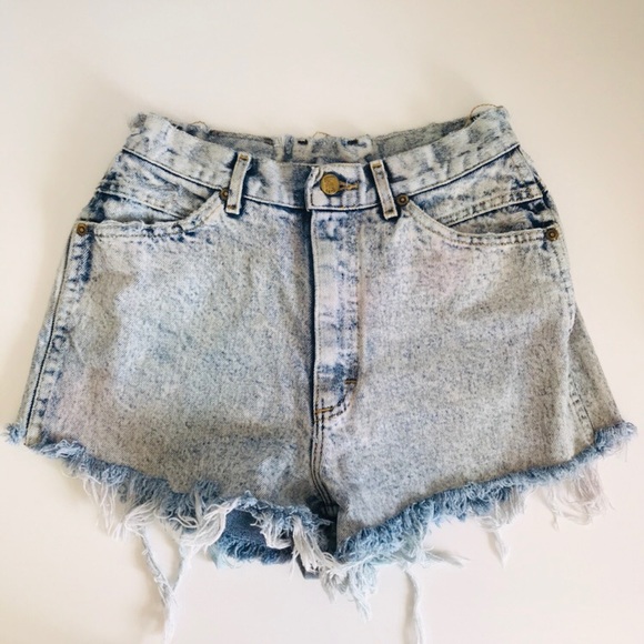Lee Pants - Lee Vintage Acid Wash High Waisted Cutoff Shorts